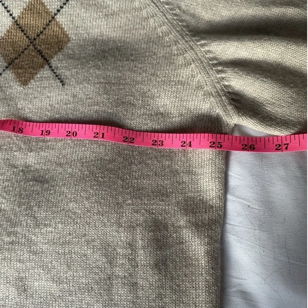 Bugatchi Uomo‎ Italian Fine Wool Geometric Sweater Men's XL Beige Winter - Picture 6 of 8